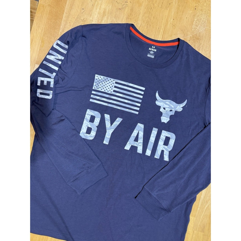 Under Armour UA Project Rock Veterans Day By Air Long Sleeve Tee Shirt Men's XL